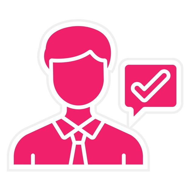 Diseño vectorial Estilo correcto del icono del usuario