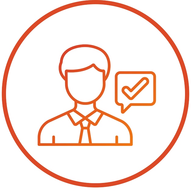 Diseño vectorial Estilo correcto del icono del usuario