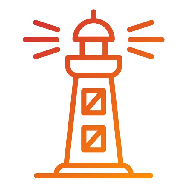 Diseño vectorial Estilo creativo del icono del faro