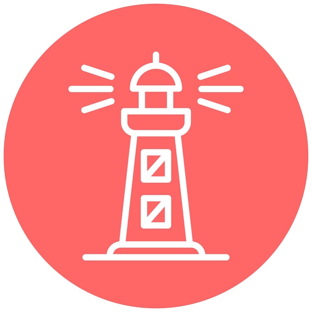 Diseño vectorial Estilo creativo del icono del faro