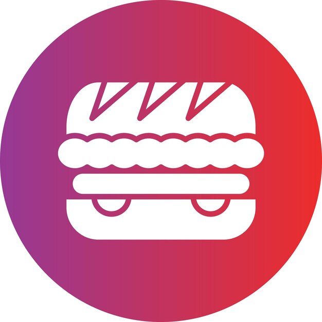 Diseño vectorial estilo Deli estilo sándwich estilo icono