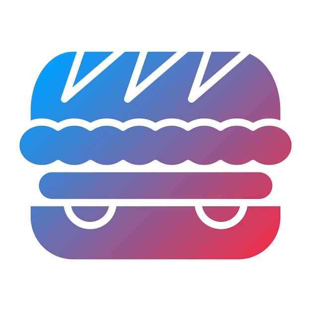 Diseño vectorial estilo Deli estilo sándwich estilo icono