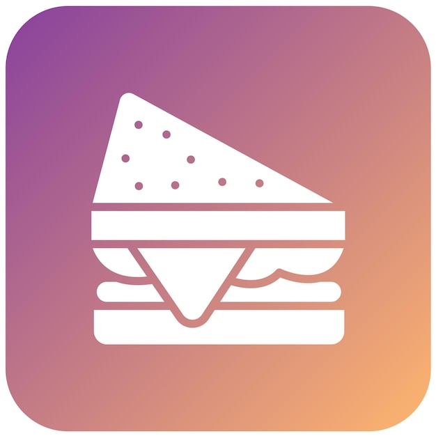 Diseño vectorial estilo Deli estilo sándwich estilo icono