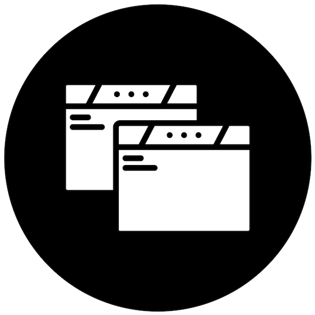 Diseño vectorial Estilo duplicado del icono del navegador