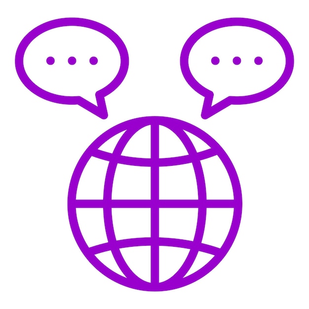Diseño vectorial Estilo global del icono de chat