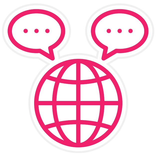 Diseño vectorial Estilo global del icono de chat