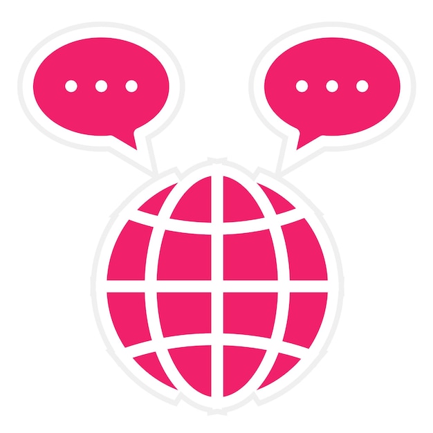 Diseño vectorial Estilo global del icono de chat