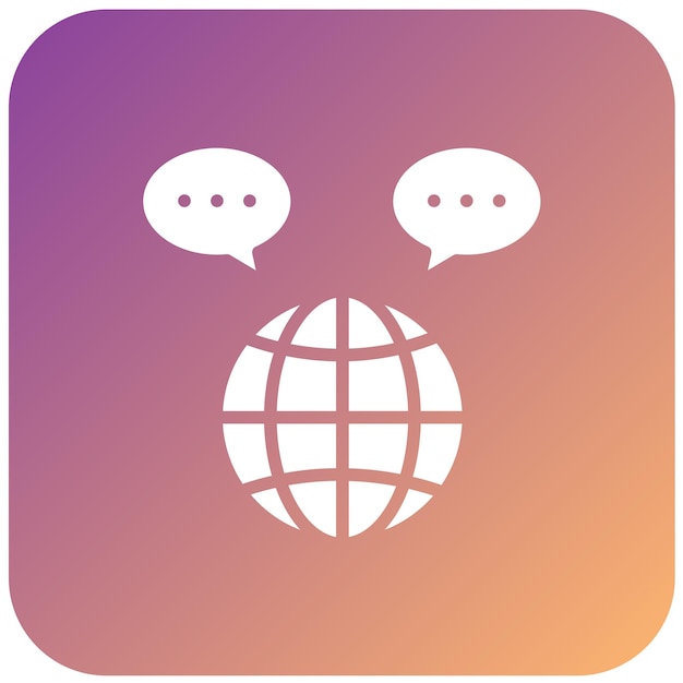 Diseño vectorial Estilo global del icono de chat