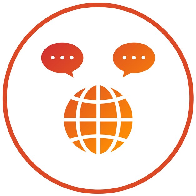 Diseño vectorial Estilo global del icono de chat