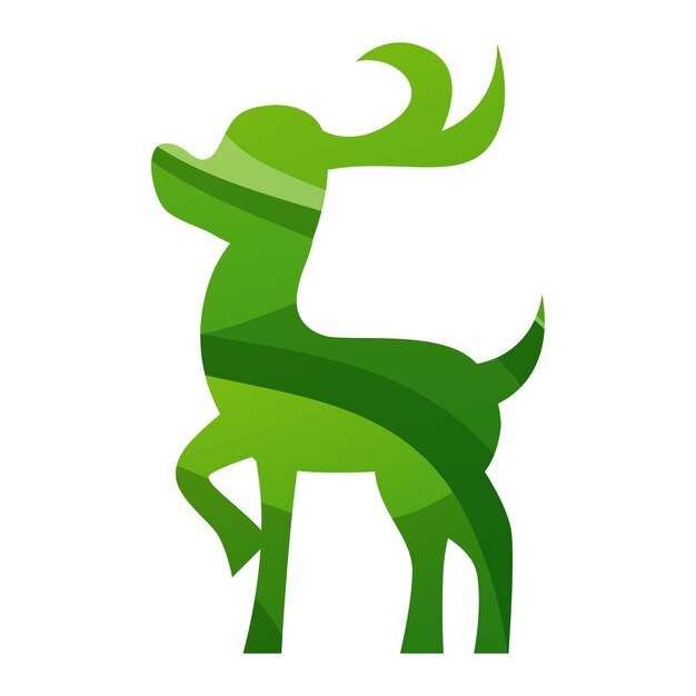 Diseño vectorial de estilo gradiente colorido de ciervo