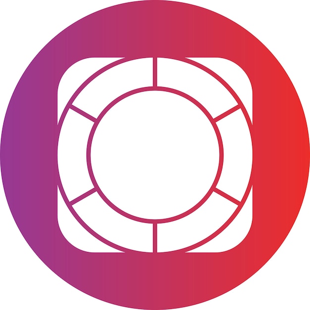Diseño vectorial de estilo de icona de balsa de vida