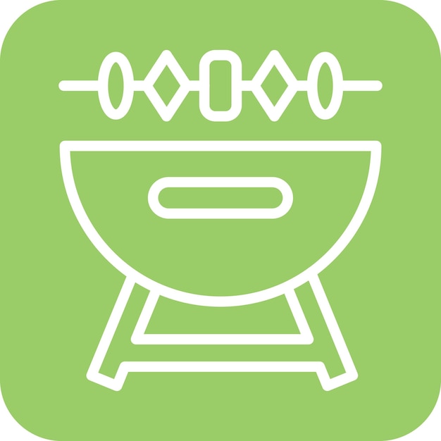Diseño vectorial de estilo de icona de barbacoa