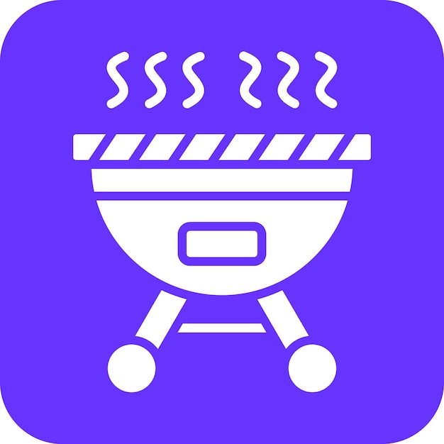 Diseño vectorial de estilo de icona de barbacoa
