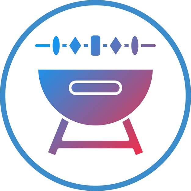 Diseño vectorial de estilo de icona de barbacoa