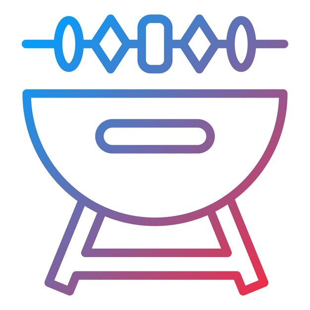 Diseño vectorial de estilo de icona de barbacoa