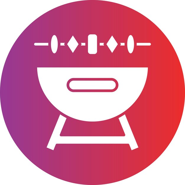 Diseño vectorial de estilo de icona de barbacoa