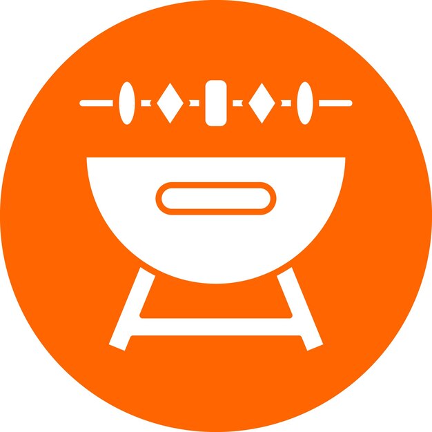 Diseño vectorial de estilo de icona de barbacoa