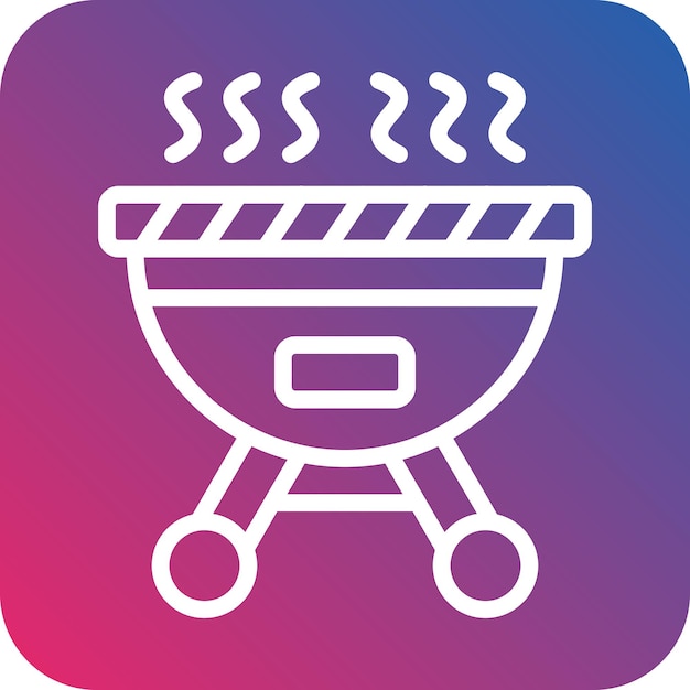 Diseño vectorial de estilo de icona de barbacoa