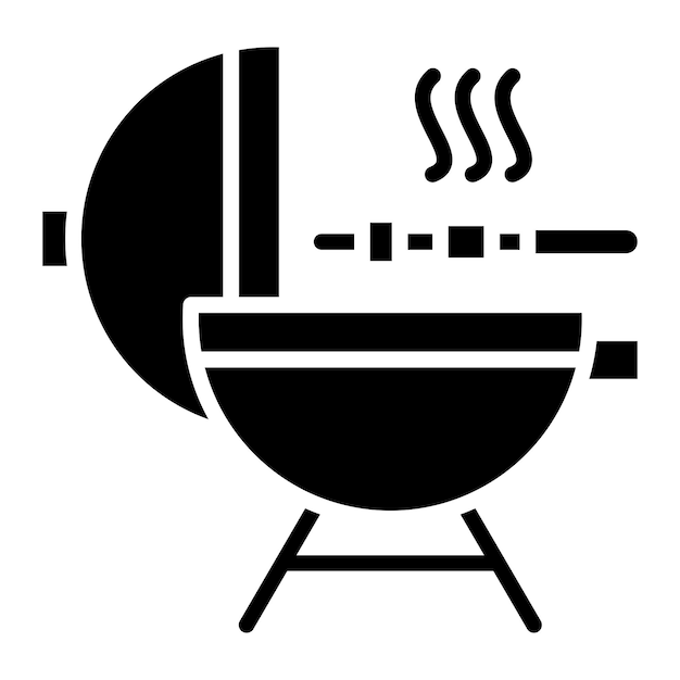 Diseño vectorial de estilo de icona de barbacoa