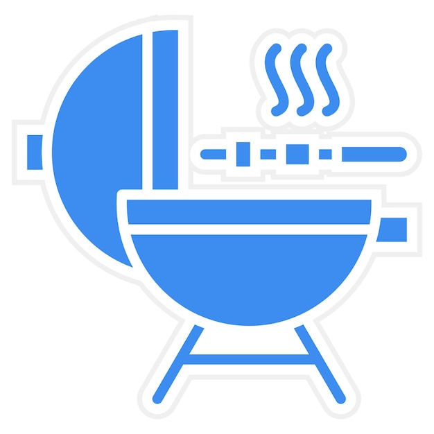 Diseño vectorial de estilo de icona de barbacoa