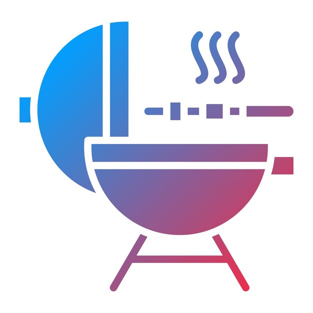 Diseño vectorial de estilo de icona de barbacoa