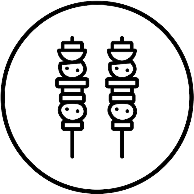 Diseño vectorial de estilo de icona de barbacoa
