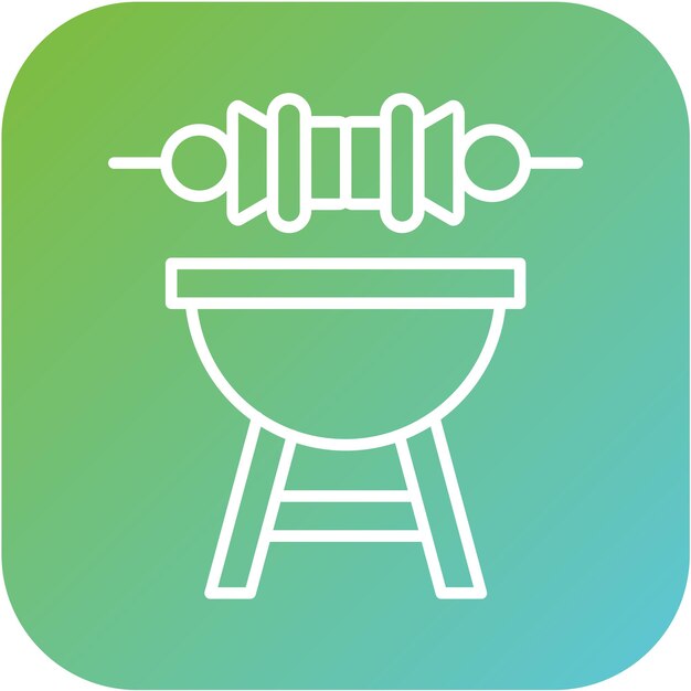 Diseño vectorial de estilo de icona de barbacoa