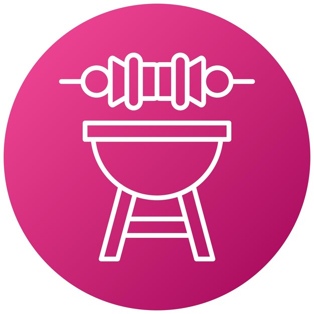 Diseño vectorial de estilo de icona de barbacoa