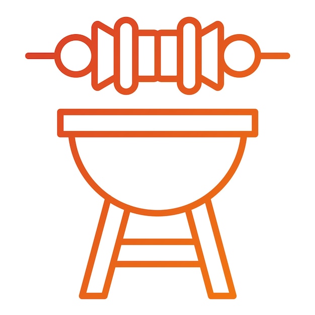 Diseño vectorial de estilo de icona de barbacoa