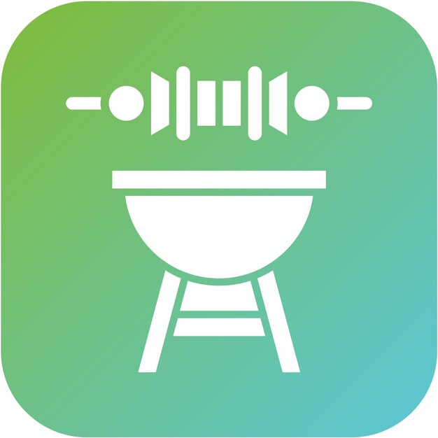 Diseño vectorial de estilo de icona de barbacoa
