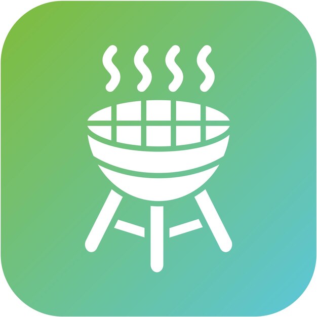 Diseño vectorial de estilo de icona de barbacoa