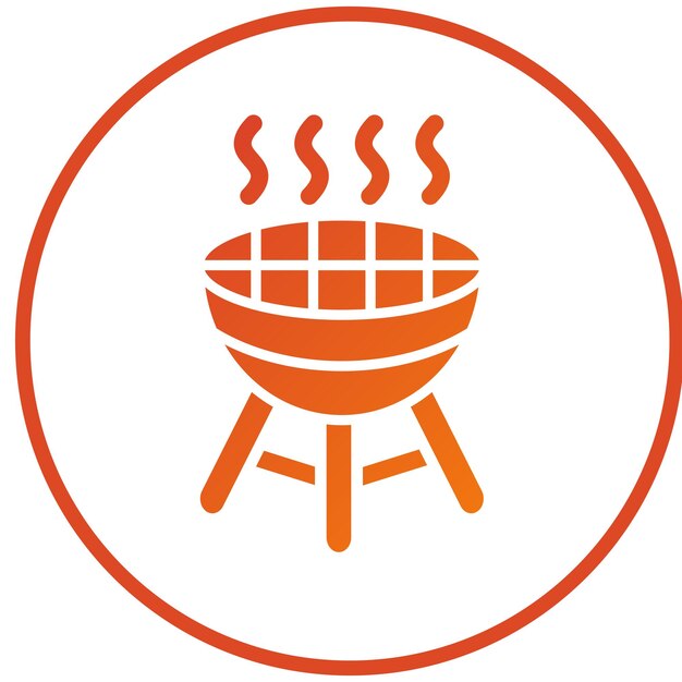 Diseño vectorial de estilo de icona de barbacoa