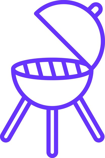 Diseño vectorial de estilo de icona de barbacoa