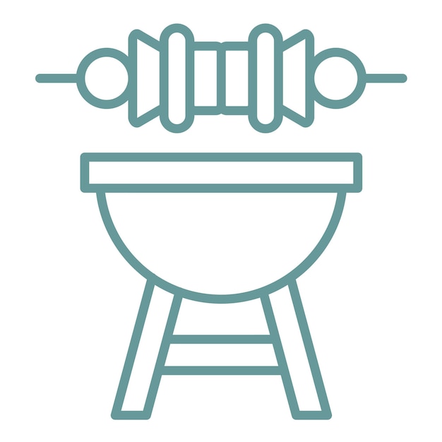 Diseño vectorial de estilo de icona de barbacoa