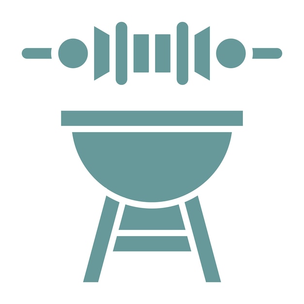 Diseño vectorial de estilo de icona de barbacoa