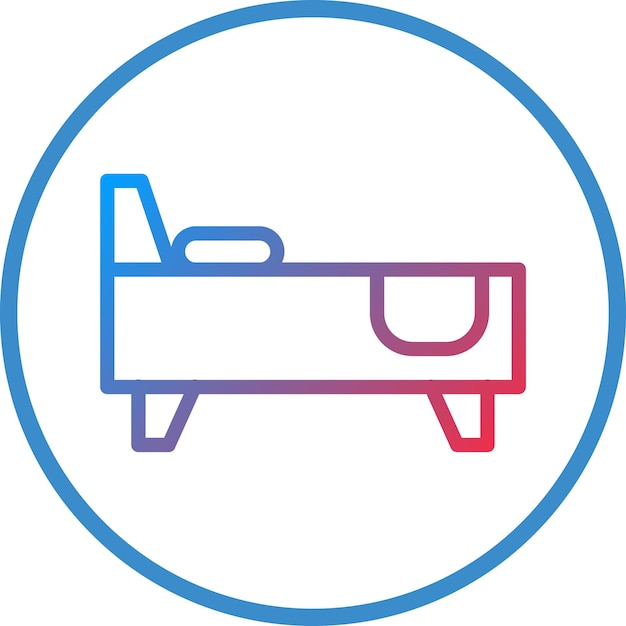 Diseño vectorial Estilo de icona de la cama de spa