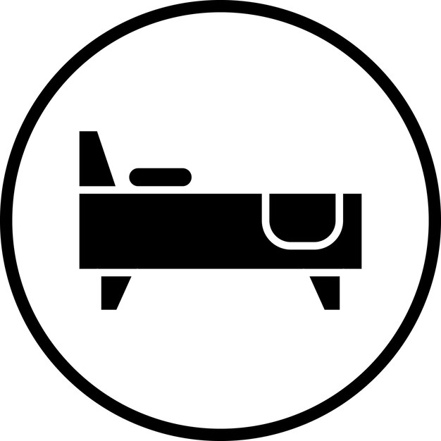 Diseño vectorial Estilo de icona de la cama de spa