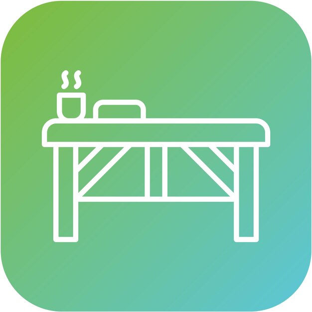 Diseño vectorial Estilo de icona de la cama de spa