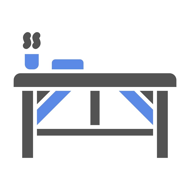 Diseño vectorial Estilo de icona de la cama de spa