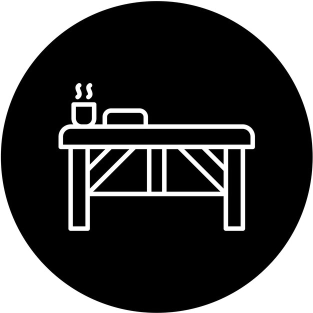 Diseño vectorial Estilo de icona de la cama de spa