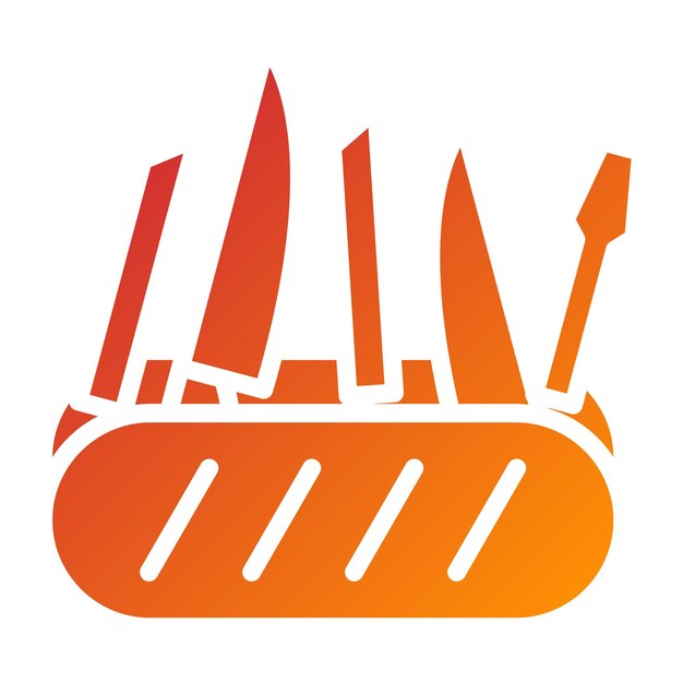 Diseño vectorial Estilo de icona de herramientas múltiples