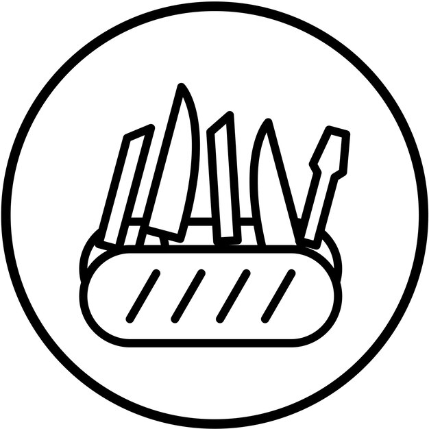 Diseño vectorial Estilo de icona de herramientas múltiples