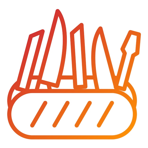 Diseño vectorial Estilo de icona de herramientas múltiples
