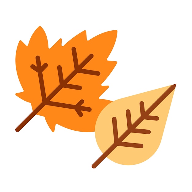 Diseño vectorial estilo de icona de hojas de otoño