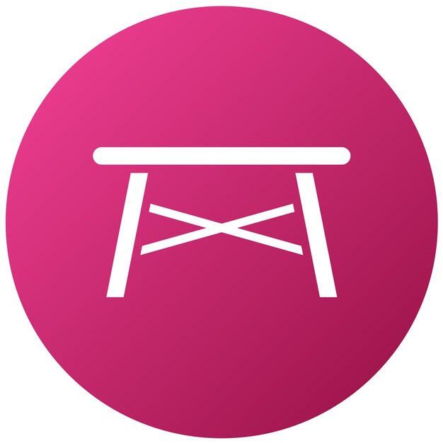 Diseño vectorial estilo de icona de mesa de café de mediados de siglo