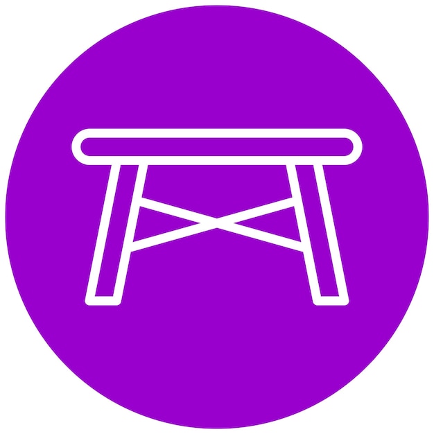 Diseño vectorial estilo de icona de mesa de café de mediados de siglo