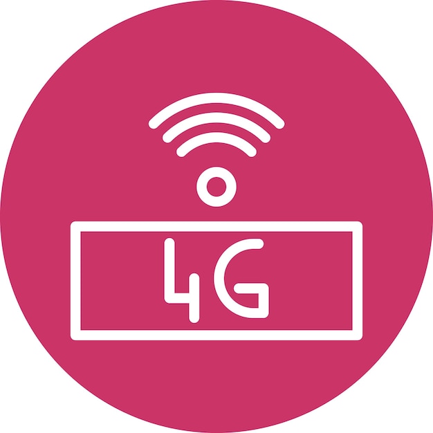 Diseño vectorial estilo de icono 4G