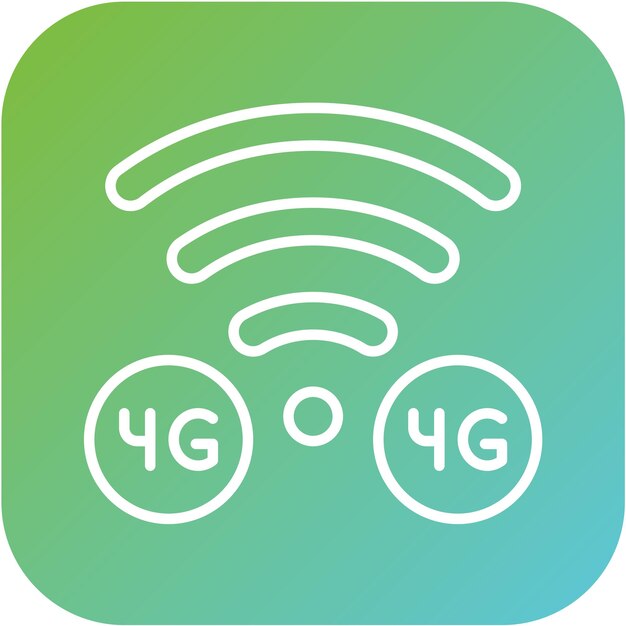 Diseño vectorial de estilo de icono 4G