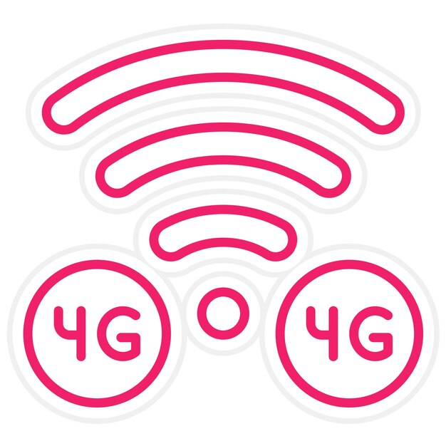 Vector diseño vectorial estilo de icono 4g