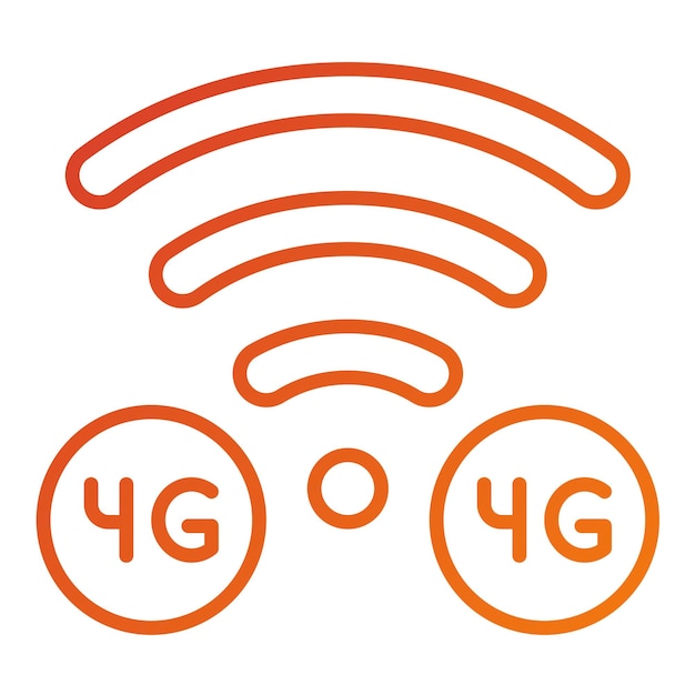 Diseño vectorial de estilo de icono 4G